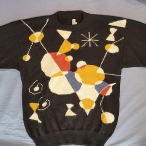 90's Bullock & Jones Men's Modern Art Sweater